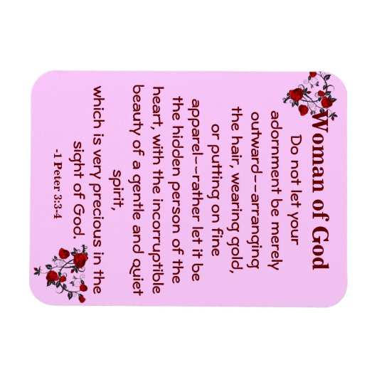 Vrouw van God Bijbelcitaat Magneet (Horizontaal)