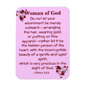Vrouw van God Bijbelcitaat Magneet (Verticaal)