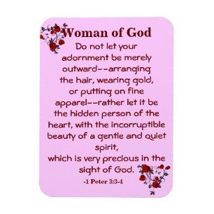 Vrouw van God Bijbelcitaat Magneet