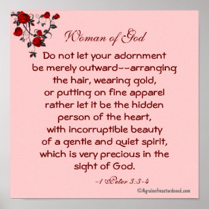 Vrouw van God Bijbelprijsgebed Poster