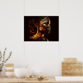 Vrouw van goud en vuur poster (Keuken)