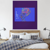 Vrouw van gratie en charme canvas afdruk (Insitu (Slaapkamer))
