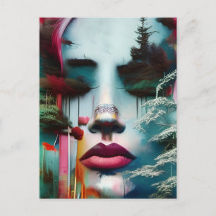 Vrouw van het Bos Briefkaart