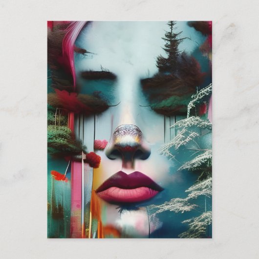 Vrouw van het Bos Briefkaart (Voorkant)