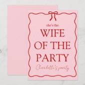 Vrouw Van Het Feest Bachelorette Party Kaart (Voorkant / Achterkant)