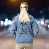 Vrouw Van Het Feest Charleston Bachelorette Party Denim Jacket