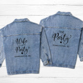Vrouw Van Het Feest Charleston Bachelorette Party Denim Jacket