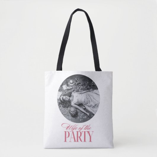 Vrouw van het feest ontwerp | Bruidsfeest Tote Bag (Voorkant)