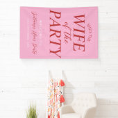 Vrouw van het Feest Roze Kip Feest Verwelkoming Spandoek (Insitu)
