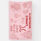 Vrouw Van Het Feest Verlovingsfeest Trendy Spandoek (Verticaal)