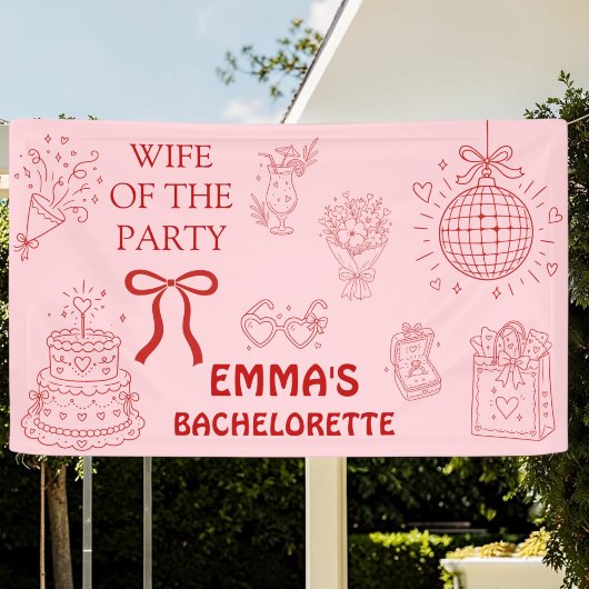 Vrouw Van Het Feest Verlovingsfeest Trendy Spandoek