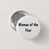 Vrouw van het Jaar Ronde Button 3,2 Cm (Voorkant /achterkant)