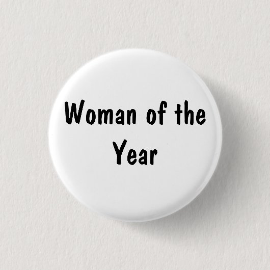 Vrouw van het Jaar Ronde Button 3,2 Cm (Voorkant)