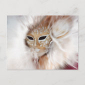 Vrouw van het Mystery Venetian Carnival Briefkaart (Voorkant)