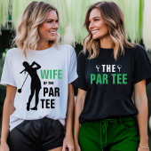 Vrouw van het Par T-shirt Green & White Golf