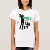 Vrouw van het Par T-shirt Green & White Golf (Voorkant)