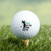 Vrouw van het Par T-shirt Groen & Wit Golfballen (Insitu Shirt)