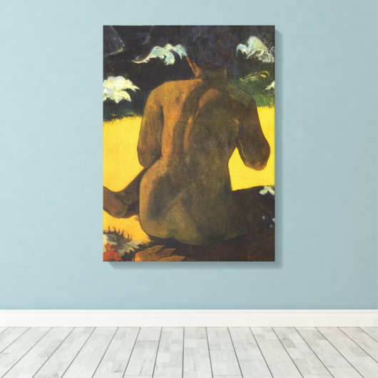Vrouw van het Zee van Paul Gauguin,  Kunst Canvas Afdruk (Insitu (Houten vloer))