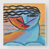 Vrouw van het Zee Vierkante Klok (Voorkant)