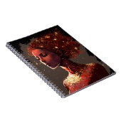 Vrouw van het zwarte rode en bruine Notitieboek (Rechterzijde)