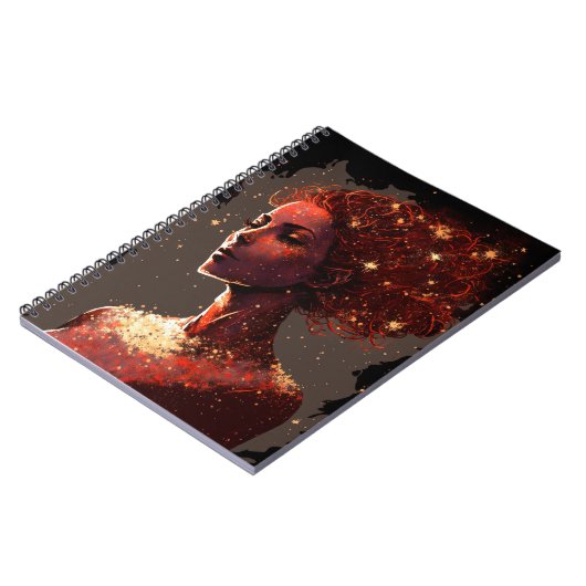 Vrouw van het zwarte rode en bruine Notitieboek (Linkerzijde)