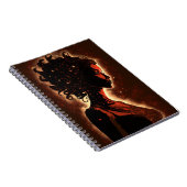 Vrouw van het zwarte rode en bruine Notitieboek (Rechterzijde)