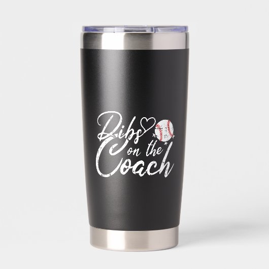 Vrouw van honkbalcoach heeft voorrang op de coach geïsoleerde drinkbeker (Voorkant)