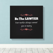 Vrouw van juristen van de rechtenfaculteit Afstude Canvas Afdruk (Insitu (Houten vloer))