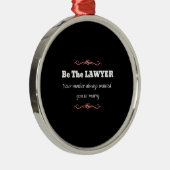 Vrouw van juristen van de rechtenfaculteit Afstude Metalen Ornament (Rechts)
