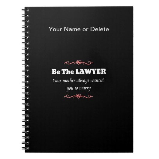 Vrouw van juristen van de rechtenfaculteit Afstude Notitieboek (Voorkant)