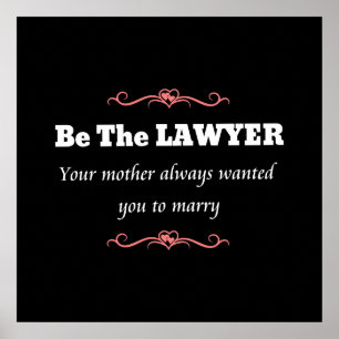 Vrouw van juristen van de rechtenfaculteit Afstude Poster