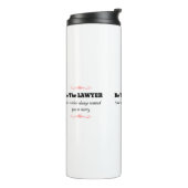 Vrouw van juristen van de rechtenfaculteit Afstude Thermosbeker (Gedraaid links)