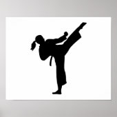 vrouw van Karate Poster (Voorkant)