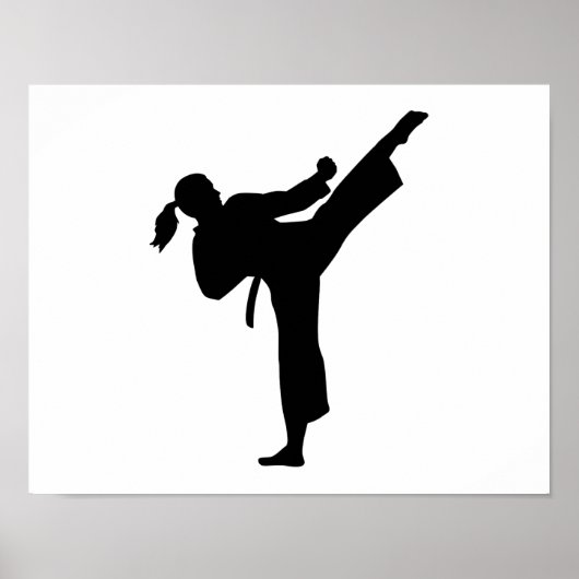 vrouw van Karate Poster (Voorkant)
