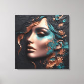 Vrouw van Koper - AI Creatie Canvas Afdruk (Voorkant)