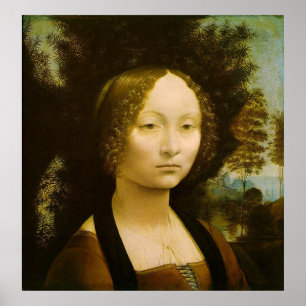 Vrouw van Leonardo Da Vinci Poster