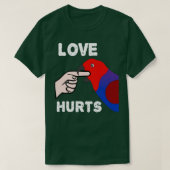 Vrouw van Love Hurts Eclectus Parrot T-shirt (Design voorkant)