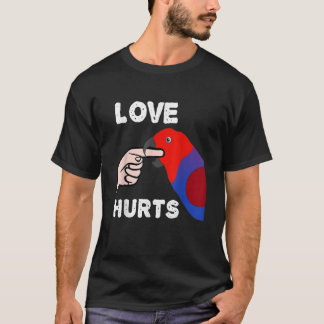 Vrouw van Love Hurts Eclectus Parrot T-shirt