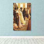 Vrouw van Mode door Tissot, Victoriaans Kunst Canvas Afdruk (Insitu (Houten vloer))