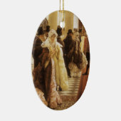 Vrouw van Mode door Tissot,  Victoriaans Kunst Keramisch Ornament (Rechts)