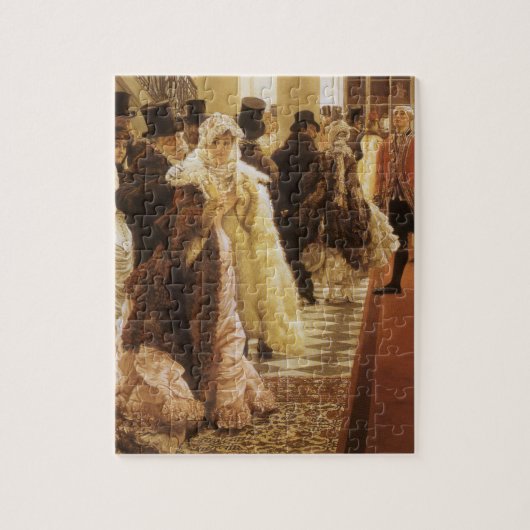 Vrouw van Mode door Tissot,  Victoriaans Kunst Legpuzzel (Verticaal)