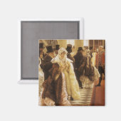 Vrouw van Mode door Tissot,  Victoriaans Kunst Magneet (Voorkant / Achterkant)