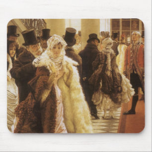 Vrouw van Mode door Tissot,  Victoriaans Kunst Muismat