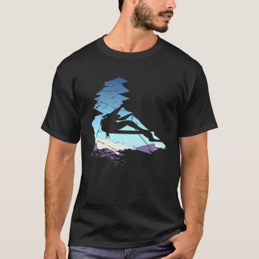 Vrouw van Rock Wall T-shirt (Voorkant)