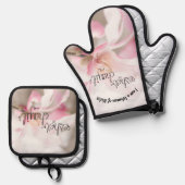 Vrouw van Valor Schort Ovenwant & Pannenlap Set (Voorkant / Achterkant)