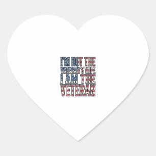 Vrouw van veteraan citaat patriottische vintage ve hart sticker