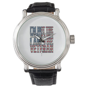 Vrouw van veteraan citaat patriottische vintage ve horloge