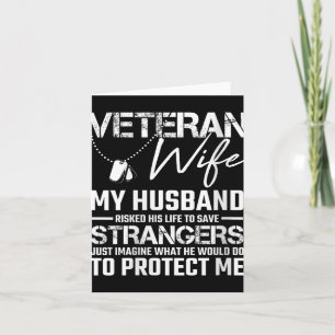 Vrouw van veteraan vrouw leger echtgenoot soldaat kaart