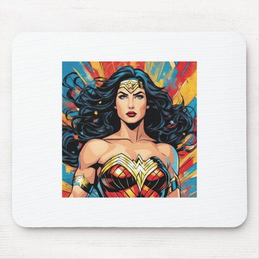 Vrouw Van Wonder Sticker  Muismat (Voorkant)