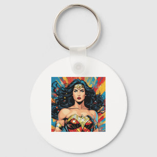 Vrouw Van Wonder Sticker Sleutelhanger